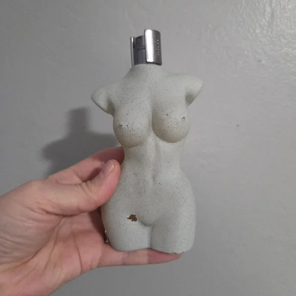 Sculpted Female Torso Fragrance Atomizer - Gray - Picture 2 of 7
